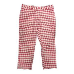 Peter Millar Womens Golf Pants Cropped‎ Checkered Plaid Size 10